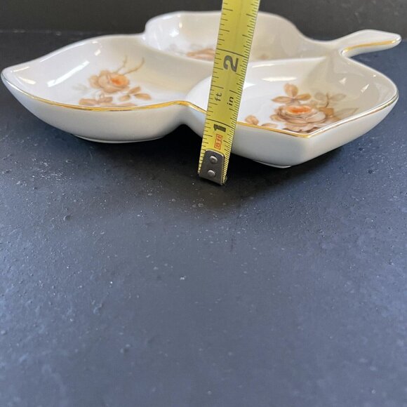 Mitterteich Bavaria Germany 6124 022 leaf shaped floral trinket tidbit dish 8" - Picture 6 of 6